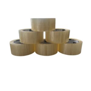 Pakkausteippi BSTech Silent Acrylic (48 mm x 66 m), Kirkas, 6 kpl (Suoratoimitus)
