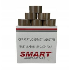 Pakkausteippi BSTech Smart Akryyli (48 mm x 60 m), Ruskea, 36 kpl (Suoratoimitus)