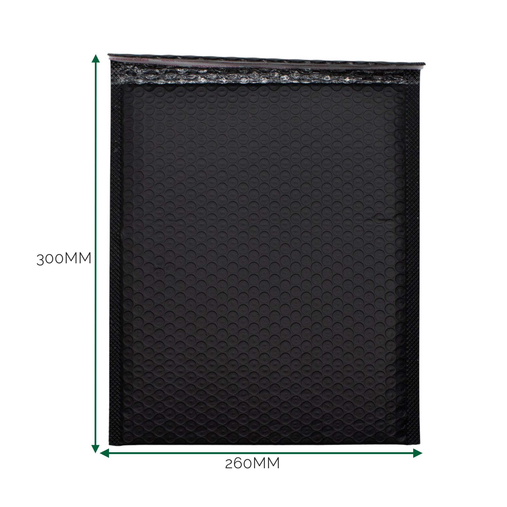 Kuplapussi Black Poly (260 x 300 + 40 mm), Musta (Suoratoimitus) - Image 2