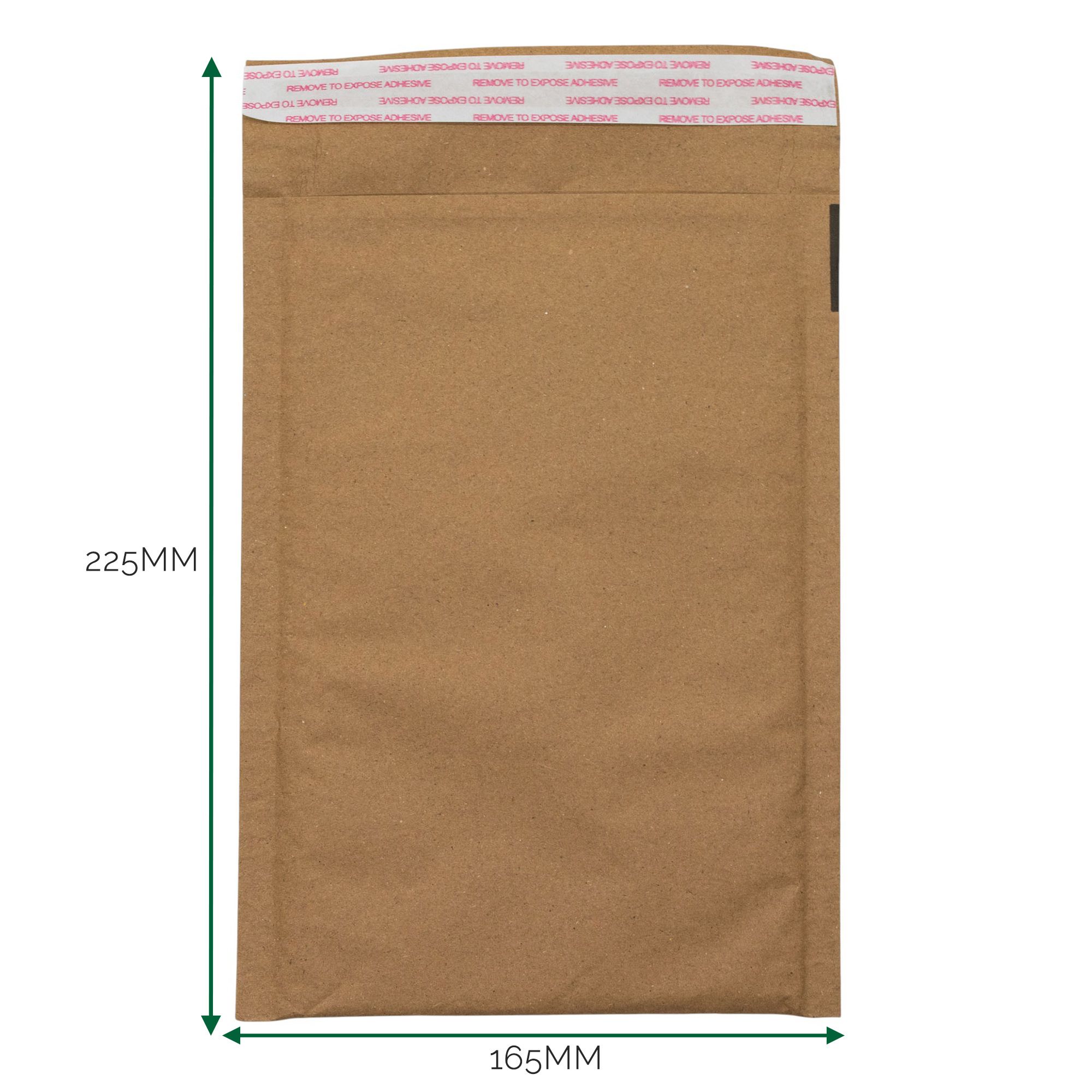 Paperipehmustettu postituspussi Honeycomb Kraft (165 x 225 + 40 mm), Ruskea (Suoratoimitus)