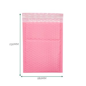 Kuplapussi Pink Poly (180 x 230 + 40 mm), Vaaleanpunainen (Suoratoimitus)